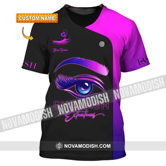 Unisex Shirt - Custom Name Shirt EyeLash T-shirt