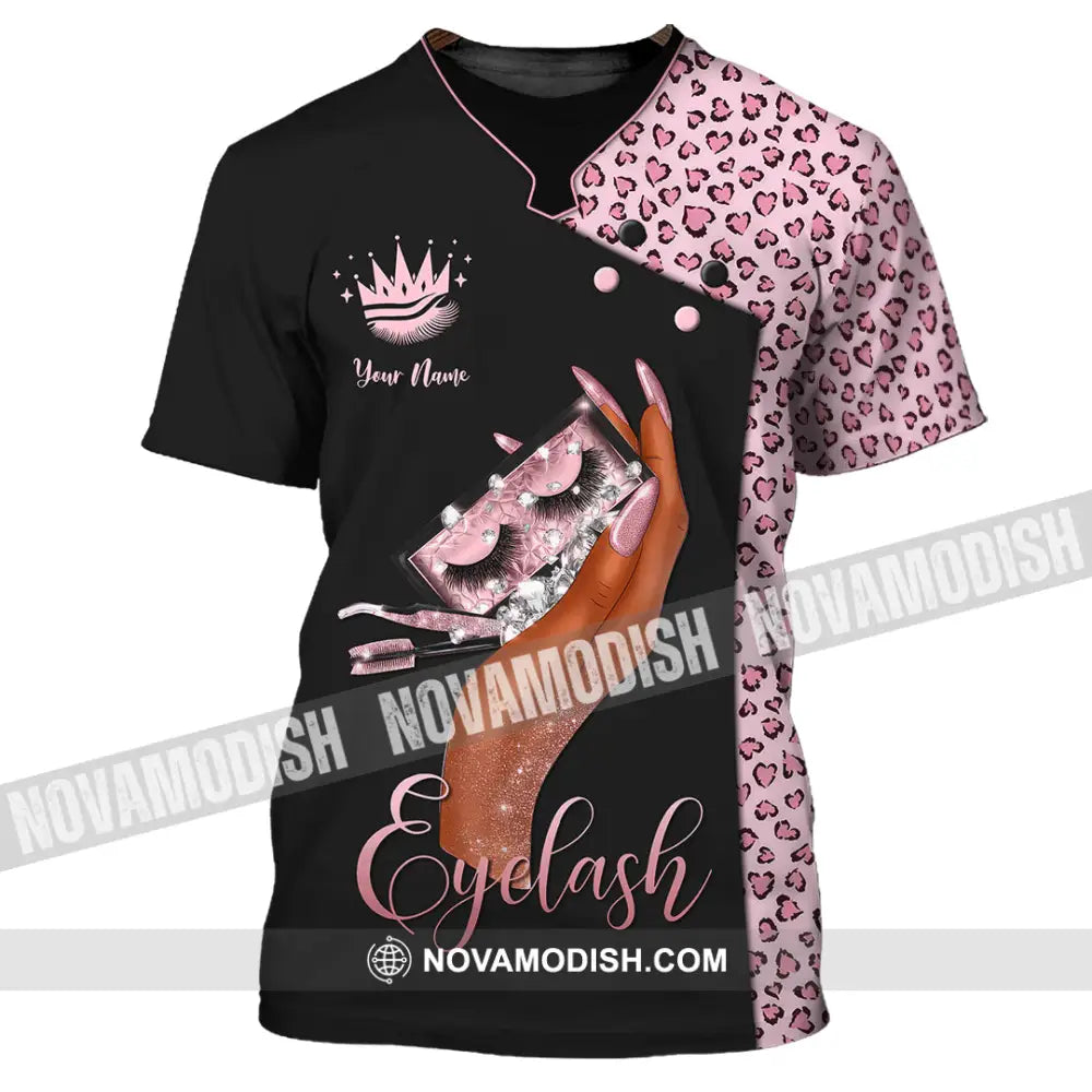 Unisex Shirt - Custom Name Eyelash Shirt T-Shirt / S T-shirt