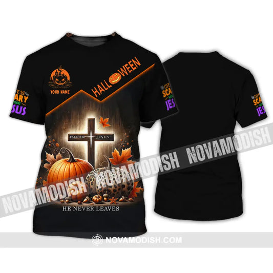 Unisex Shirt Custom Name Fall For Jesus Halloween T-Shirt Gift / S T-Shirt