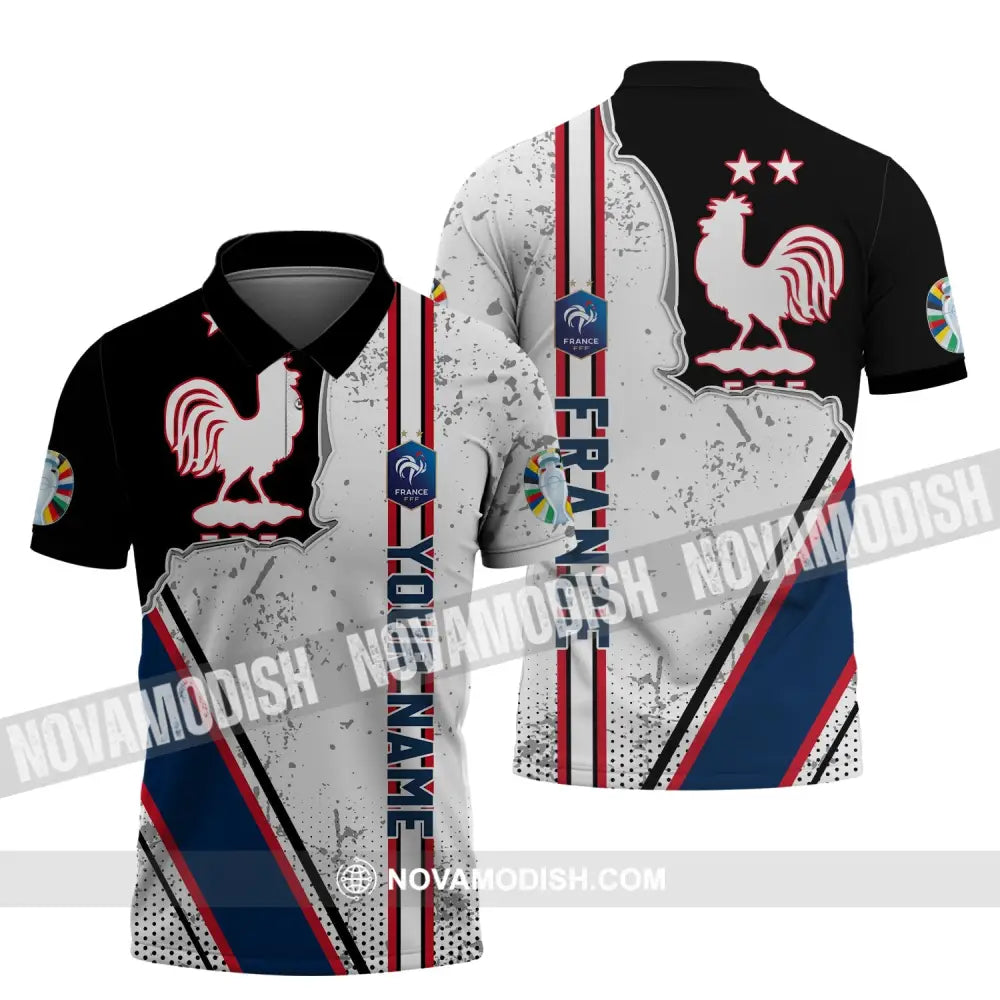 Unisex Shirt - Custom Name FFF France National Team Euro 2024 Shirt Polo Shirt / S T-shirt