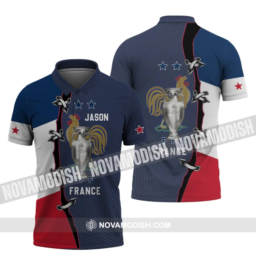 Unisex Shirt - Custom Name Shirt - FFF France Polo Shirt / S T-shirt