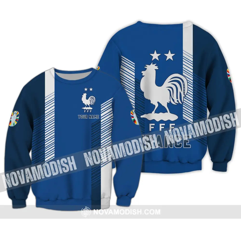 Unisex Shirt - Custom Name FFF France Team Shirt Long Sleeve / S T-shirt