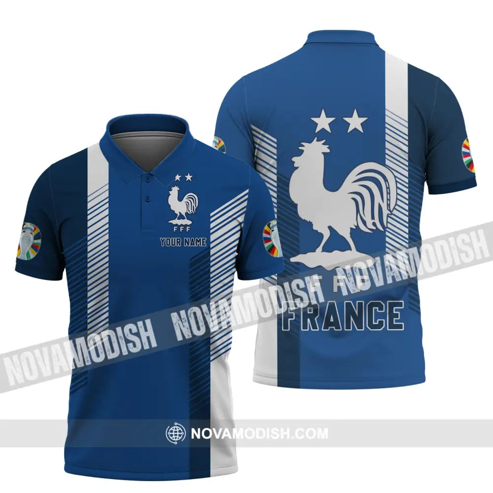 Unisex Shirt - Custom Name FFF France Team Shirt Polo Shirt / S T-shirt