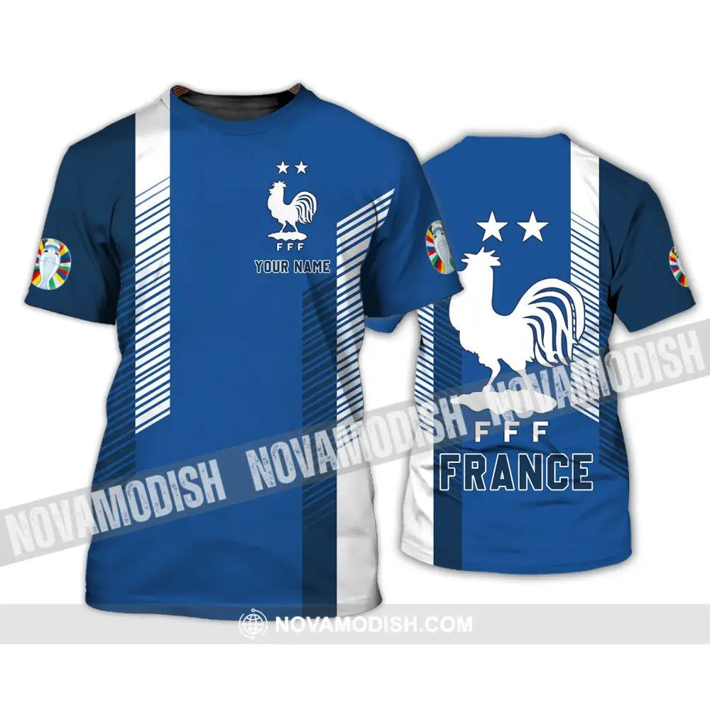 Unisex Shirt - Custom Name FFF France Team Shirt T-Shirt / S T-shirt