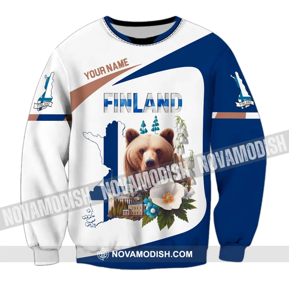 Unisex Shirt Custom Name Finland Polo Long Sleeve Gift / S T-Shirt