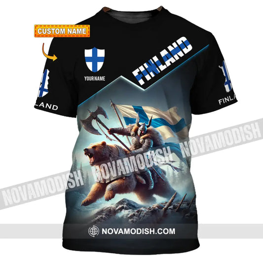 Unisex Shirt Custom Name Finland T-Shirt Lover Gift T-Shirt