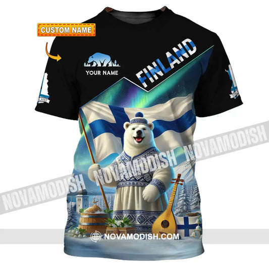 Unisex Shirt Custom Name Finland T-Shirt Lover Gift T-Shirt