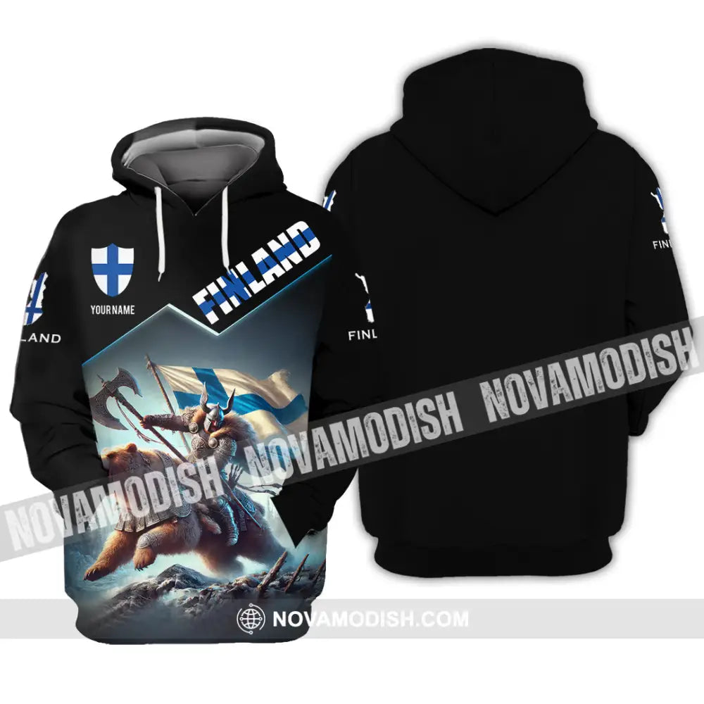 Unisex Shirt Custom Name Finland T-Shirt Lover Gift Hoodie / S T-Shirt