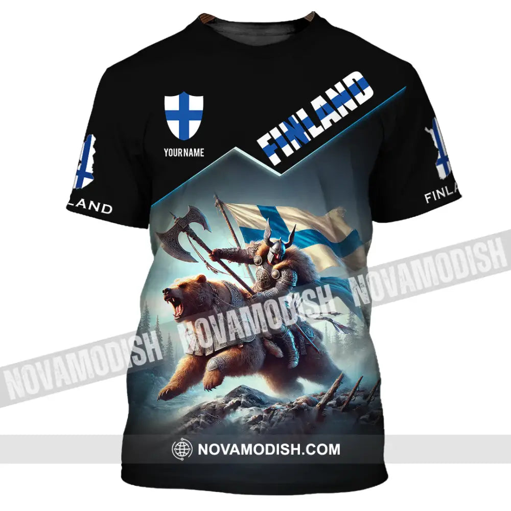 Unisex Shirt Custom Name Finland T-Shirt Lover Gift / S T-Shirt