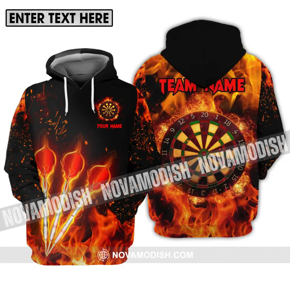 Unisex Shirt - Custom Name Fire Darts Shirt Hoodie / S T-shirt