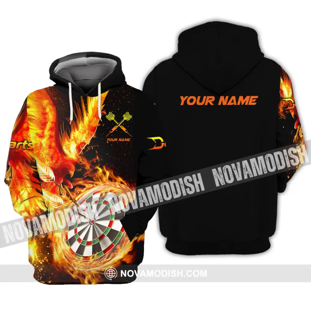 Unisex Shirt - Custom Name Fire Darts Sport Shirt Hoodie / S T-shirt