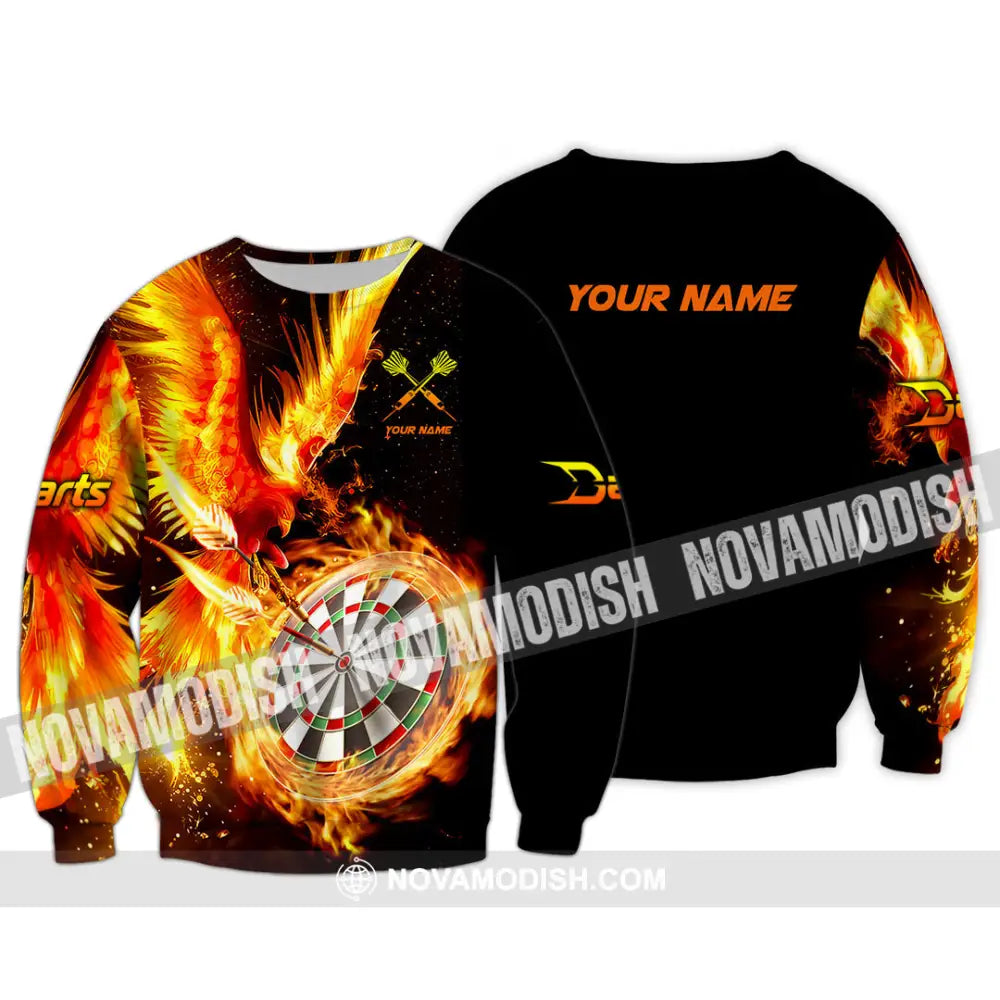 Unisex Shirt - Custom Name Fire Darts Sport Shirt Long Sleeve / S T-shirt
