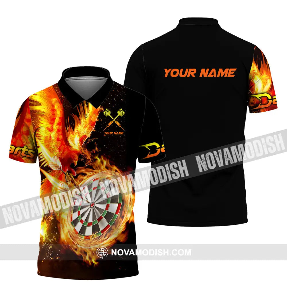 Unisex Shirt - Custom Name Fire Darts Sport Shirt Polo Shirt / S T-shirt