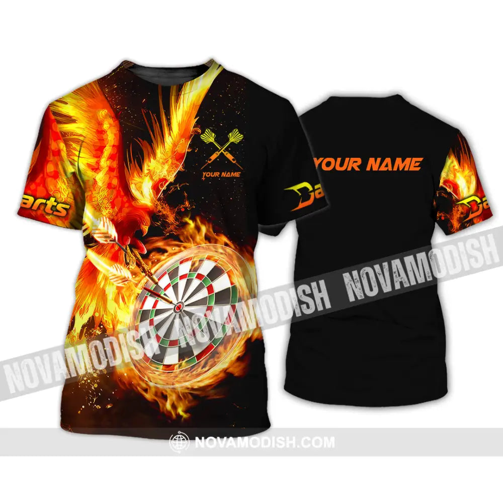 Unisex Shirt - Custom Name Fire Darts Sport Shirt T-Shirt / S T-shirt