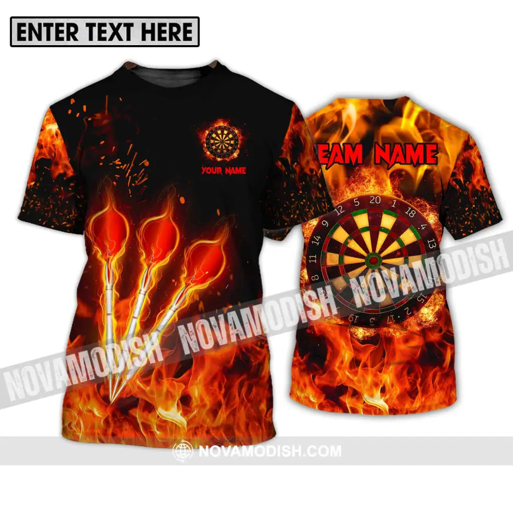 Unisex Shirt - Custom Name Fire Darts Shirt T-Shirt / S T-shirt
