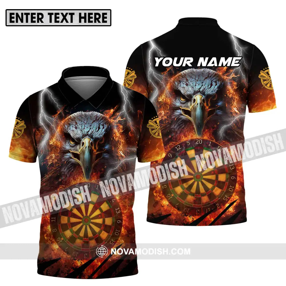 Unisex Shirt - Custom Name Fire Eagle Darts Shirt Polo Shirt / S T-shirt