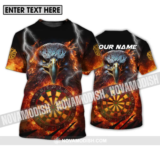 Unisex Shirt - Custom Name Fire Eagle Darts Shirt T-Shirt / S T-shirt