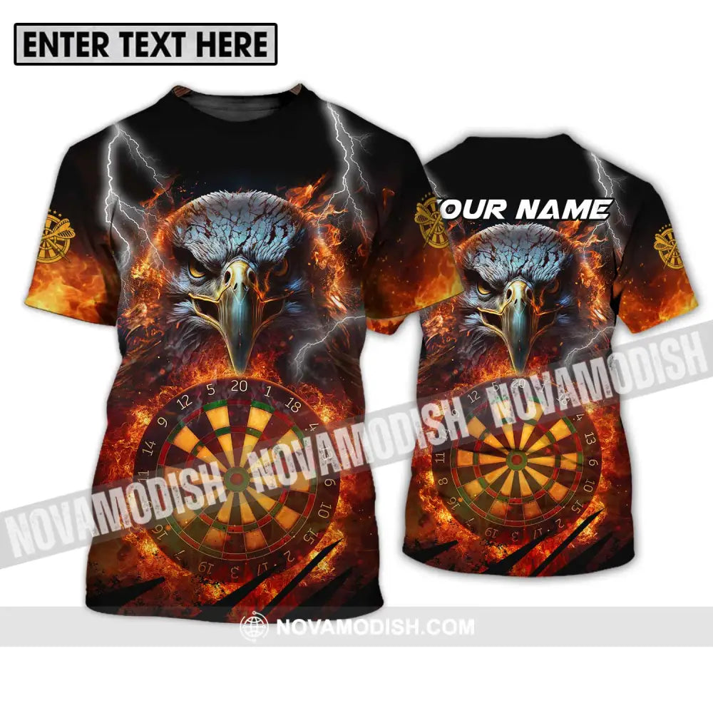 Unisex Shirt - Custom Name Fire Eagle Darts Shirt T-Shirt / S T-shirt