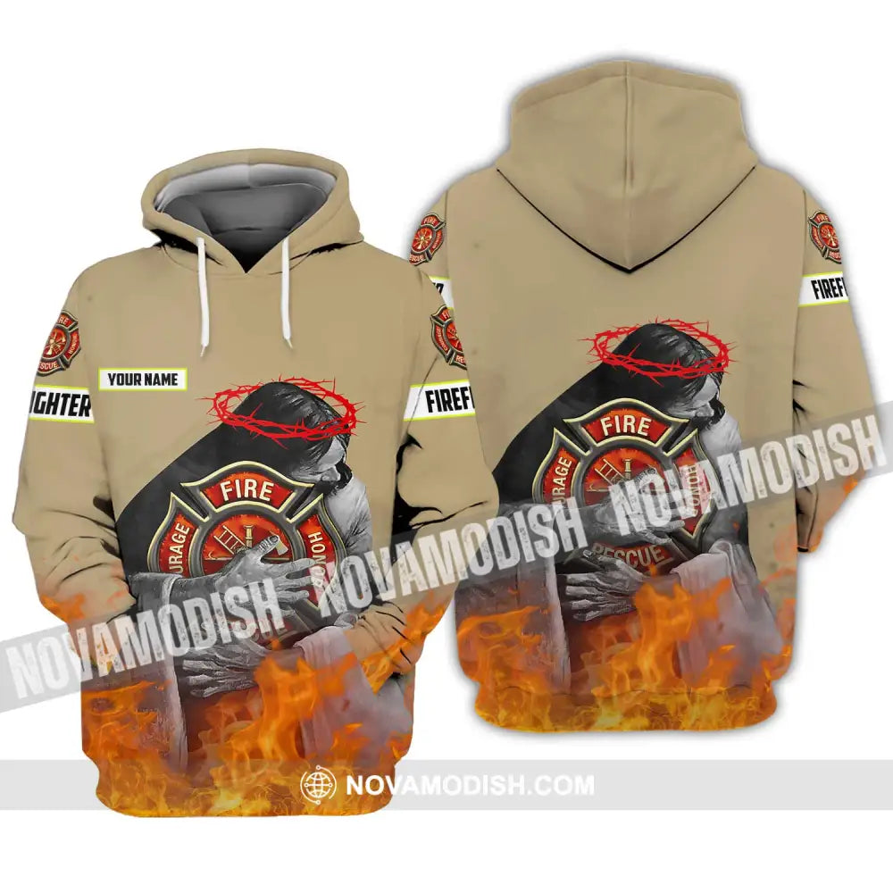 Unisex Shirt - Custom Name Fire Honor Shirt Hoodie / S T-shirt