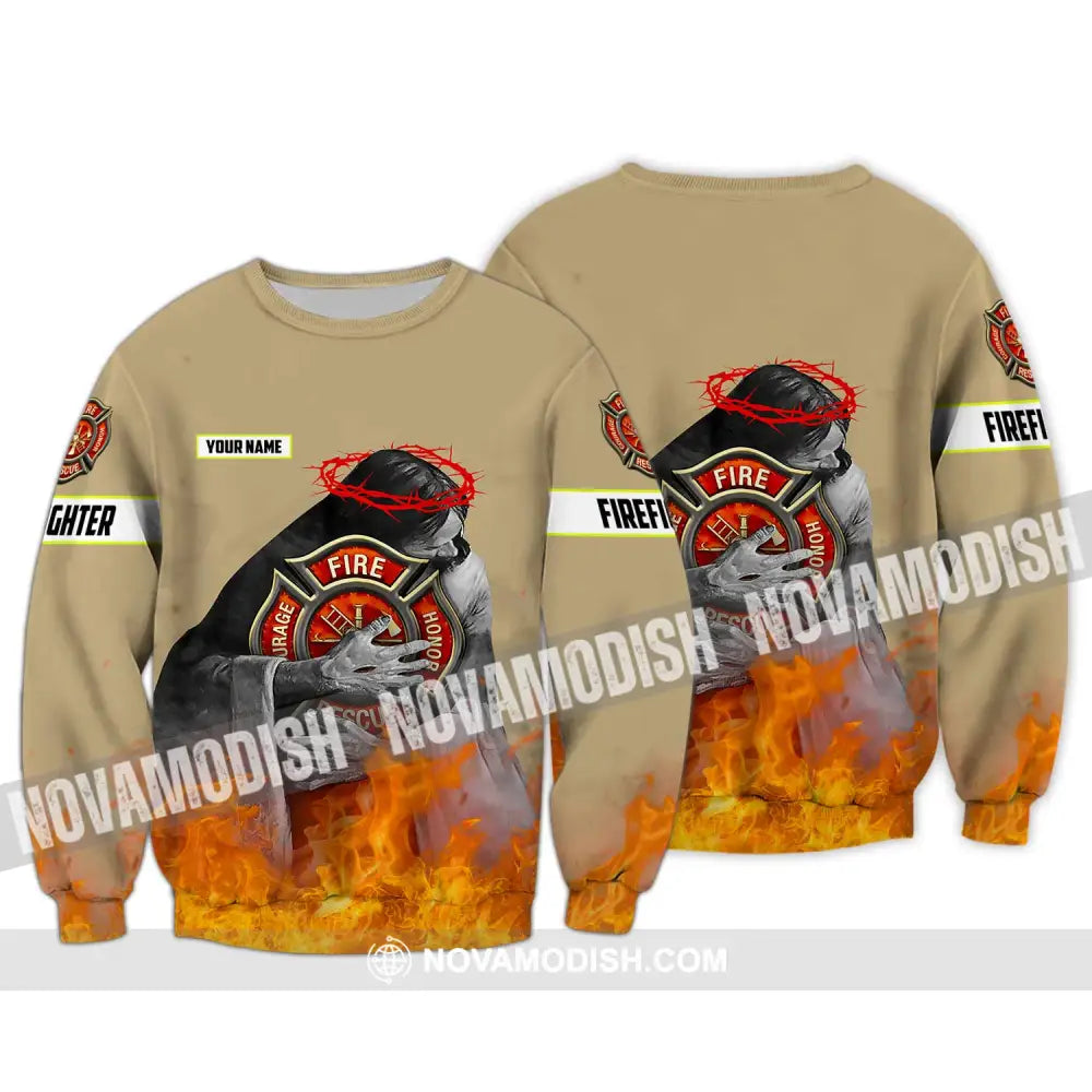 Unisex Shirt - Custom Name Fire Honor Shirt Long Sleeve / S T-shirt