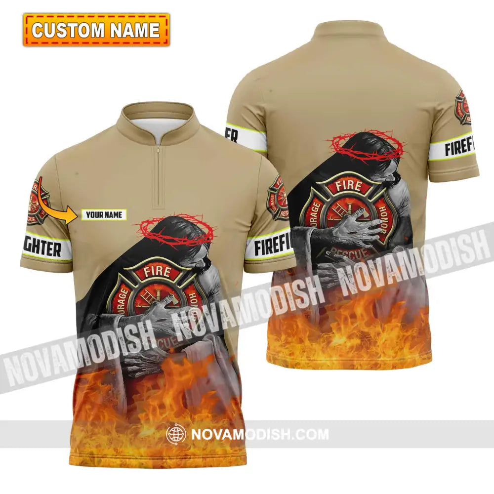 Unisex Shirt - Custom Name Fire Honor Shirt T-shirt