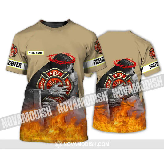 Unisex Shirt - Custom Name Fire Honor Shirt T-Shirt / S T-shirt