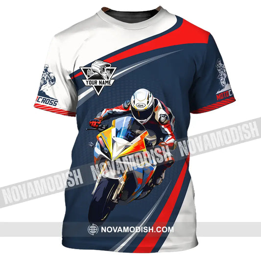 Unisex Shirt - Custom Name Fire Motobike Shirt For Player Motocross T-Shirt / S T-shirt