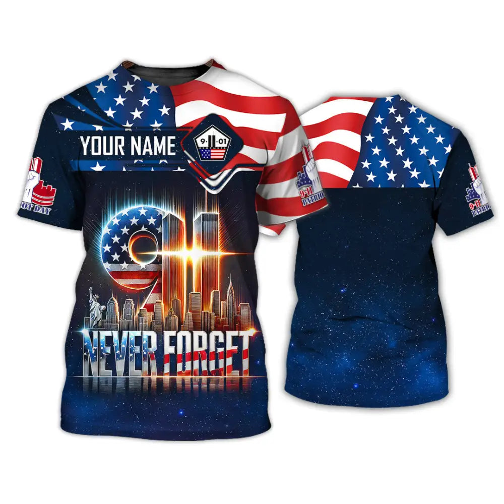 Unisex Shirt Custom Name Firefighter Memorial 911 T-Shirt / S T-Shirt
