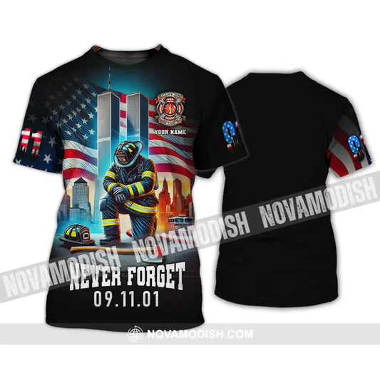 Unisex Shirt Custom Name Firefighter Memorial Fallen Firefighters 911 T-Shirt / S T-Shirt