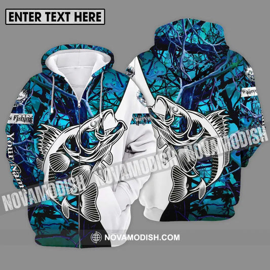 Unisex Shirt - Custom Name Shirt Fish Bone Zipper Hoodie / S T-shirt