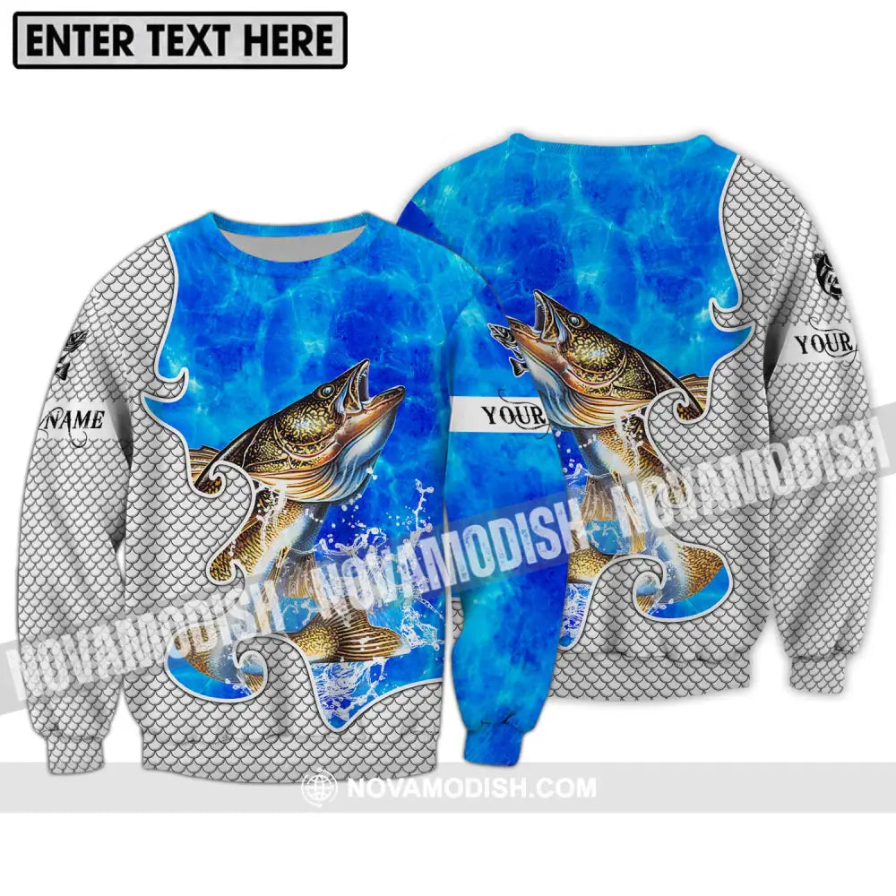 Unisex Shirt - Custom Name Fish On Fish Shirt Long Sleeve / S T-shirt