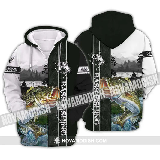 Unisex Shirt - Custom Name Fish Worker Shirt Bass Fishing Zipper Hoodie / S T-shirt