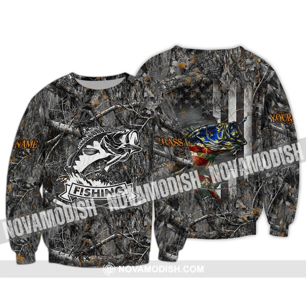 Unisex Shirt - Custom Name Fish Worker Shirt Hook Fishing Bass Fishing Long Sleeve / S T-shirt
