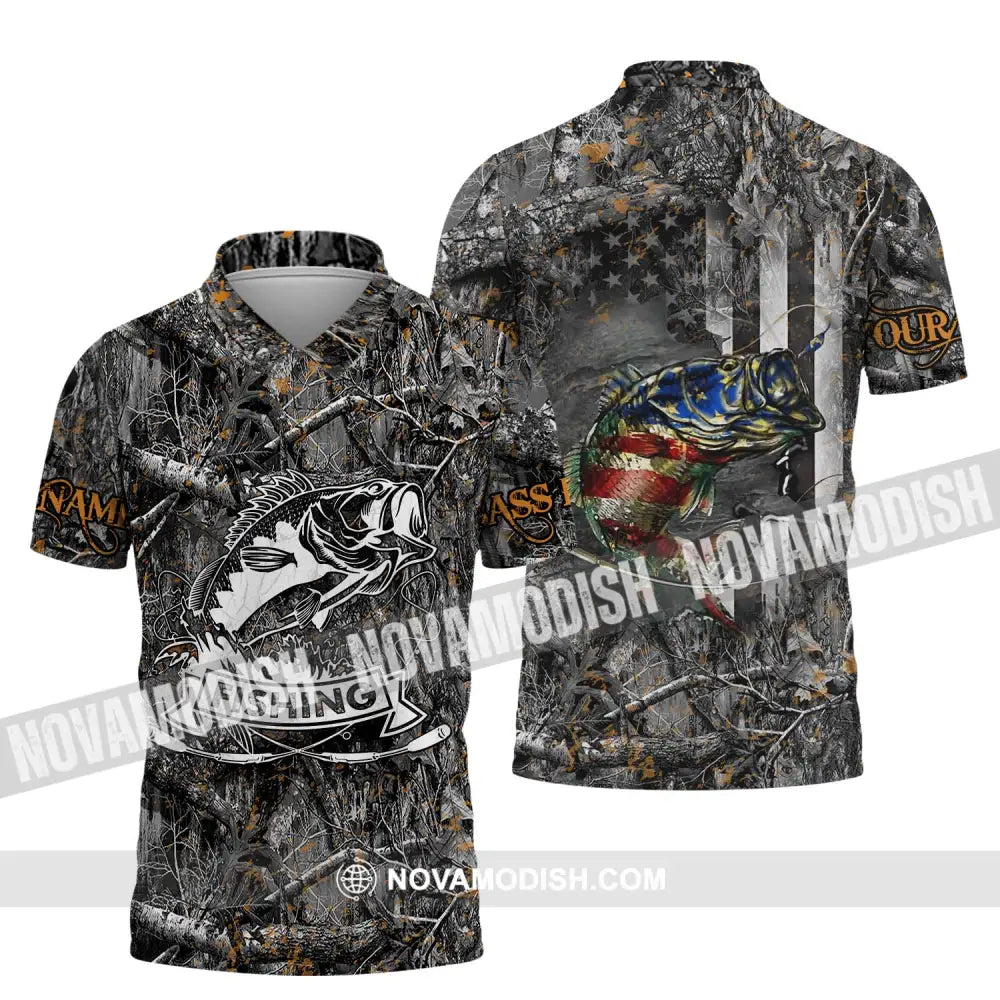 Unisex Shirt - Custom Name Fish Worker Shirt Hook Fishing Bass Fishing Polo Shirt / S T-shirt