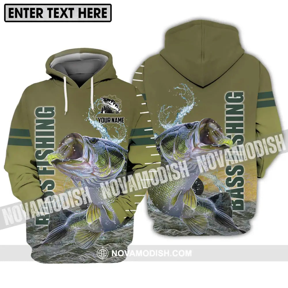 Unisex Shirt - Custom Name Fisher Shirt Bass Fishing Hoodie / S T-shirt