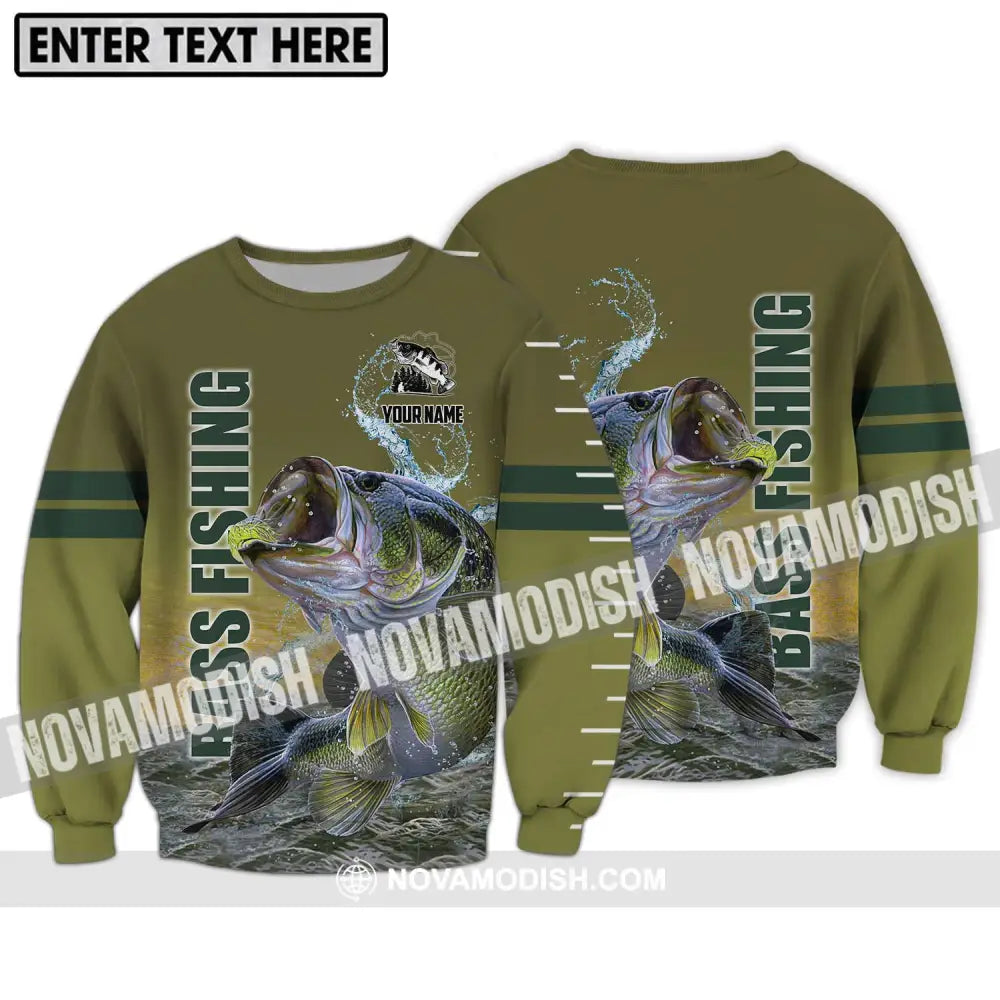 Unisex Shirt - Custom Name Fisher Shirt Bass Fishing Long Sleeve / S T-shirt