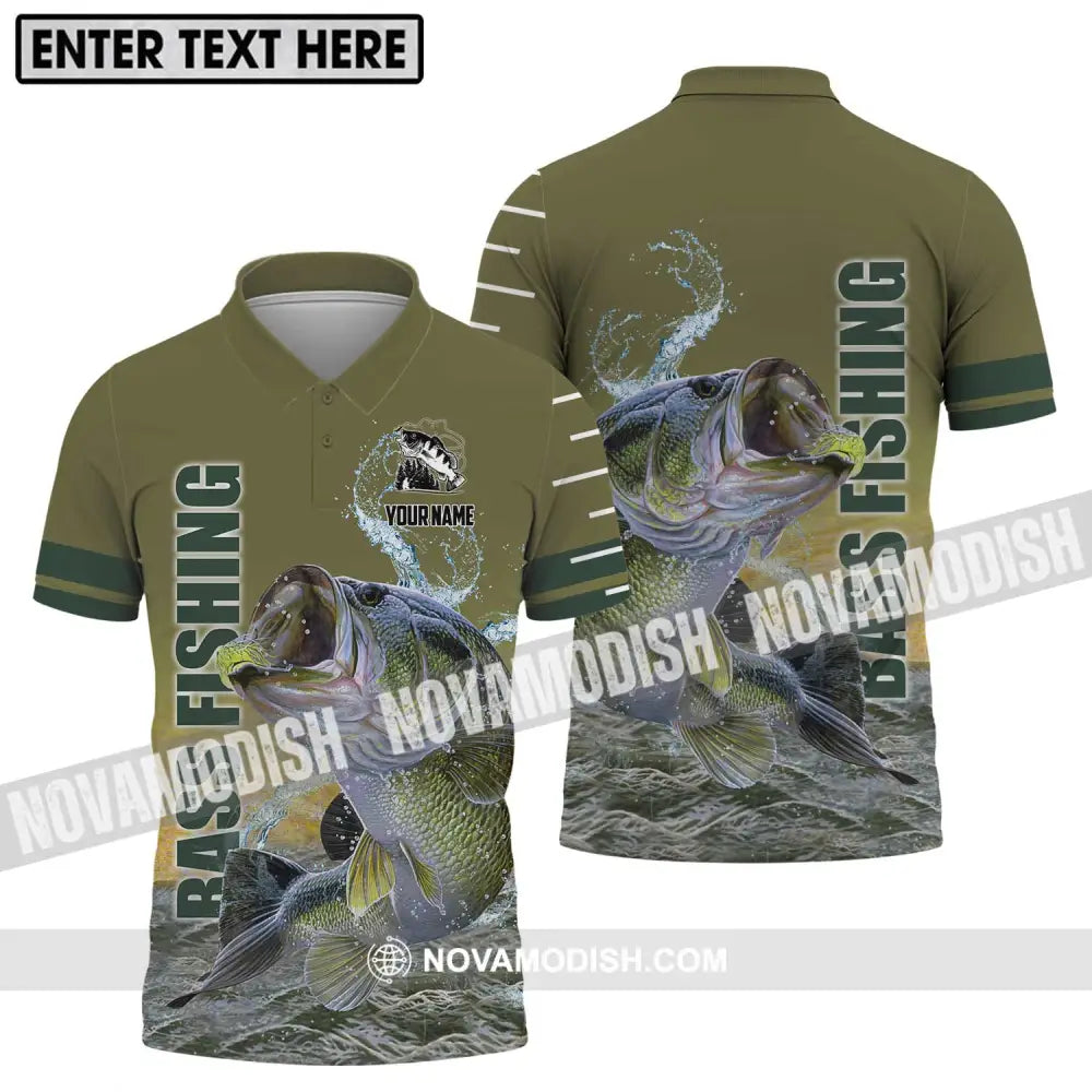 Unisex Shirt - Custom Name Fisher Shirt Bass Fishing Polo Shirt / S T-shirt