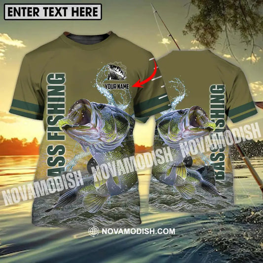 Unisex Shirt - Custom Name Fisher Shirt Bass Fishing T-shirt