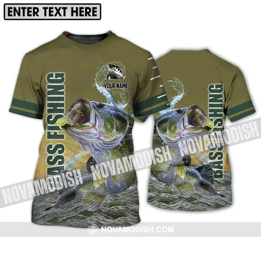 Unisex Shirt - Custom Name Fisher Shirt Bass Fishing T-Shirt / S T-shirt