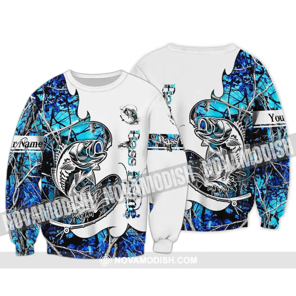 Unisex Shirt - Custom Name Fisher Shirt Fishing Bass Long Sleeve / S T-shirt