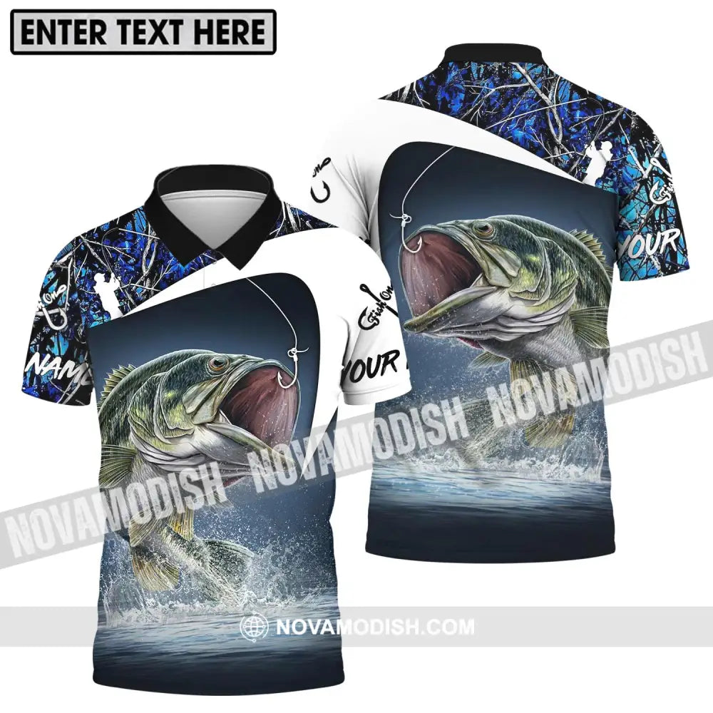 Unisex Shirt - Custom Name Fisher Shirt Hook Fishing Polo Shirt / S T-shirt