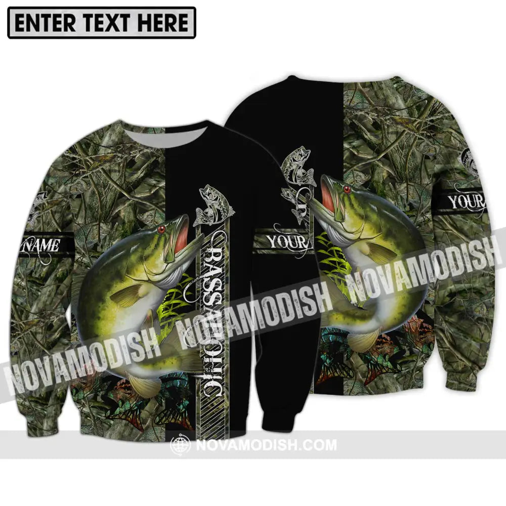 Unisex Shirt - Custom Name Fishing Shirt Bassa Long Sleeve / S T-shirt