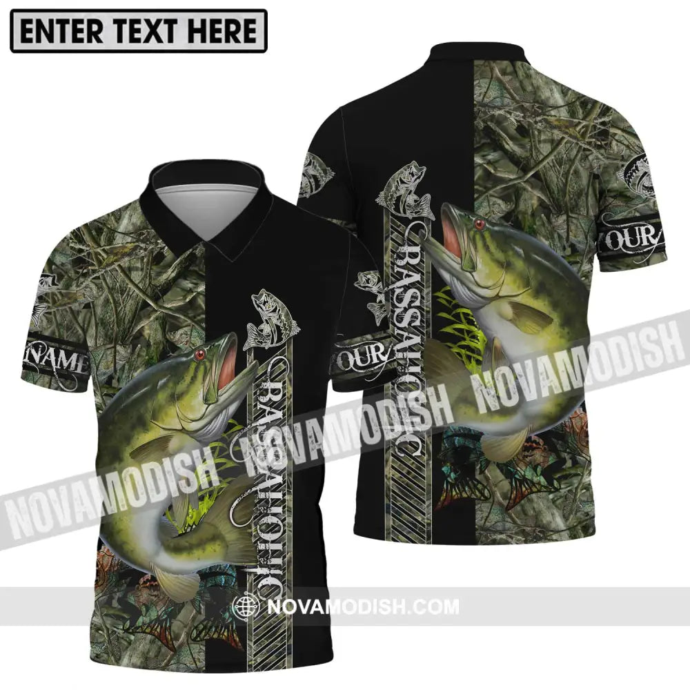 Unisex Shirt - Custom Name Fishing Shirt Bassa Polo Shirt / S T-shirt