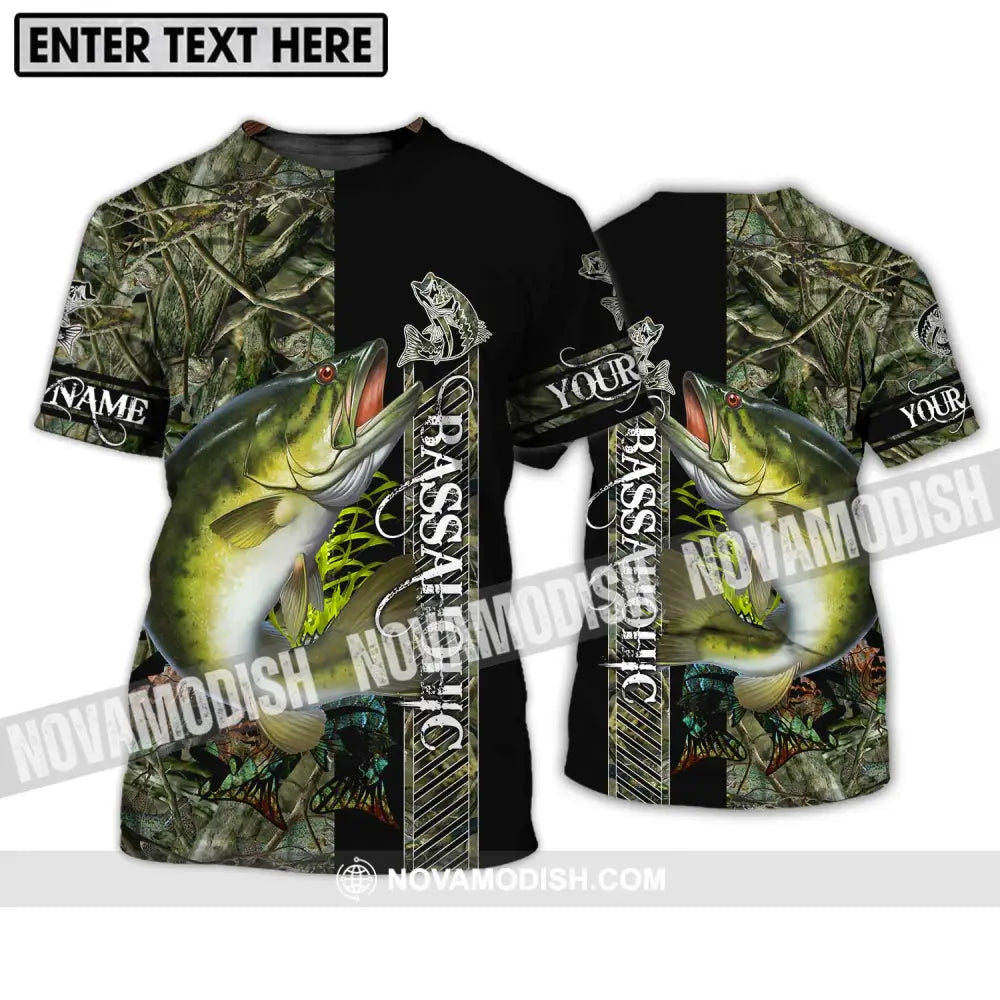 Unisex Shirt - Custom Name Fishing Shirt Bassa T-Shirt / S T-shirt