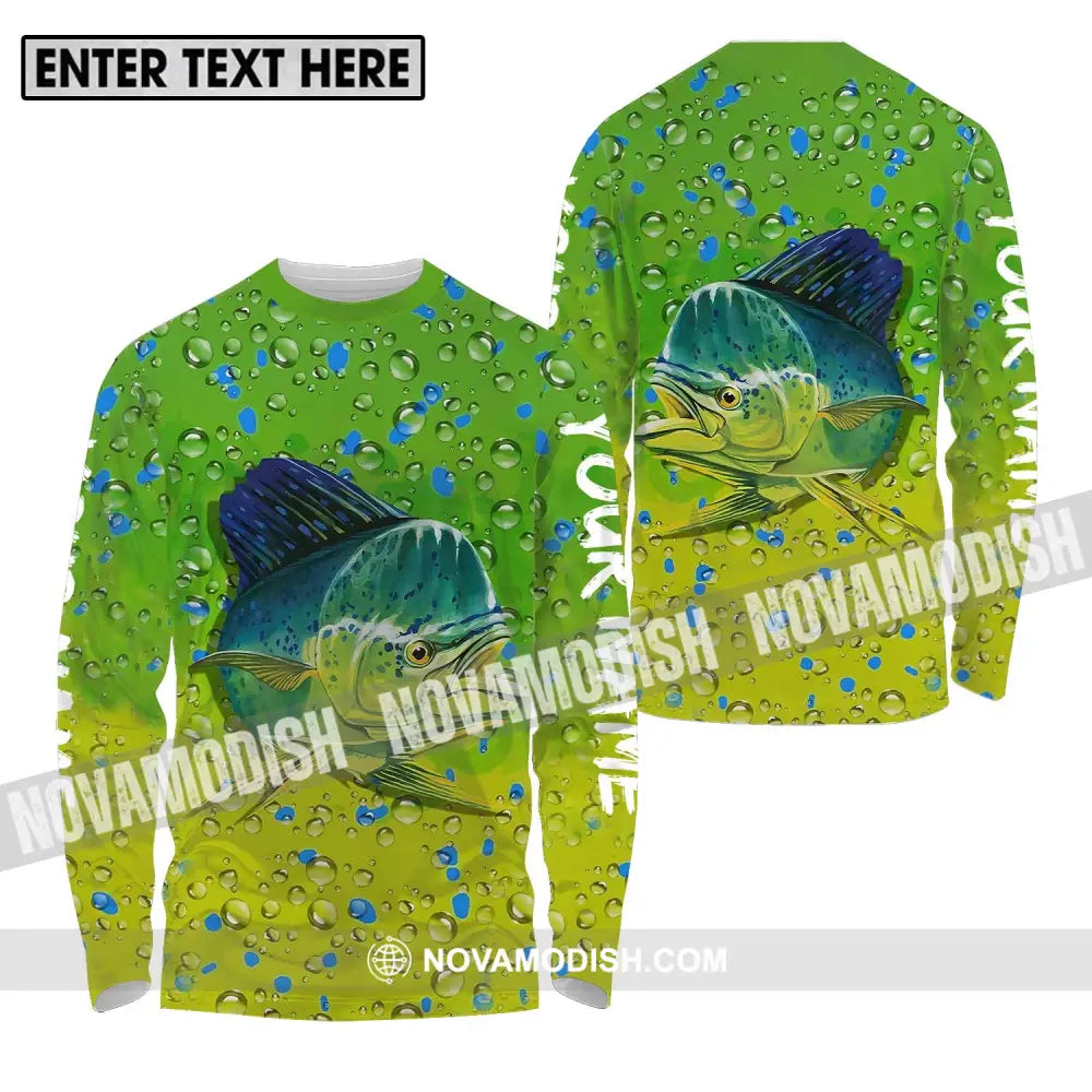 Unisex Shirt - Custom Name Fishing Shirt Big Sea Fish Long Sleeve Shirt / S T-shirt