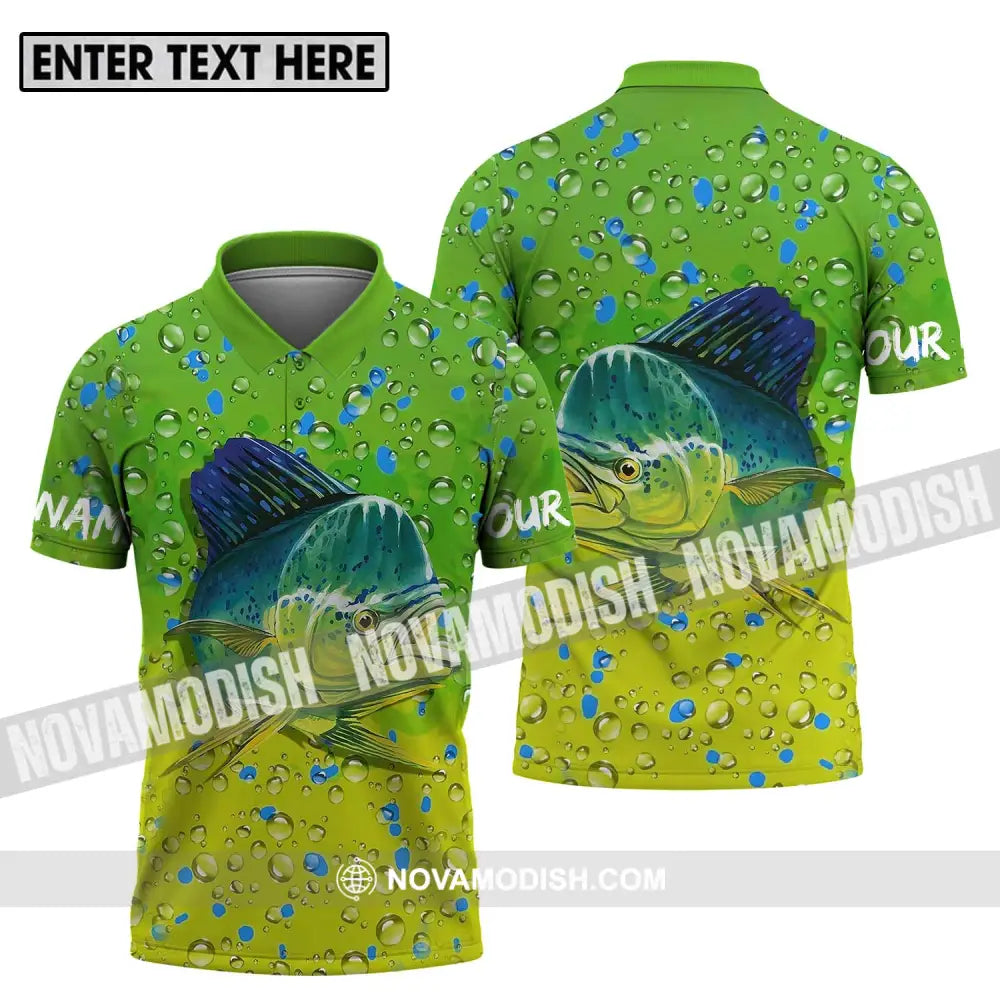 Unisex Shirt - Custom Name Fishing Shirt Big Sea Fish Polo Shirt / S T-shirt
