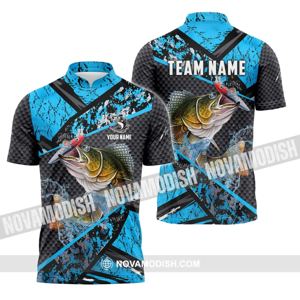 Unisex Shirt - Custom Name Fishing Shirt Fishing Everyday Zipper Polo Shirt / S T-shirt