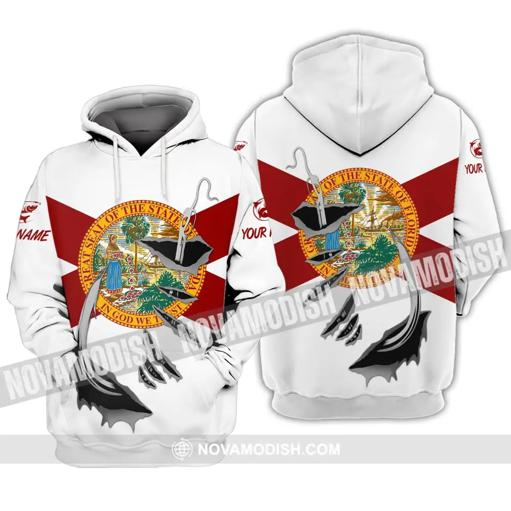 Unisex Shirt - Custom Name Fishing Florida Shirt Hoodie / S T-shirt
