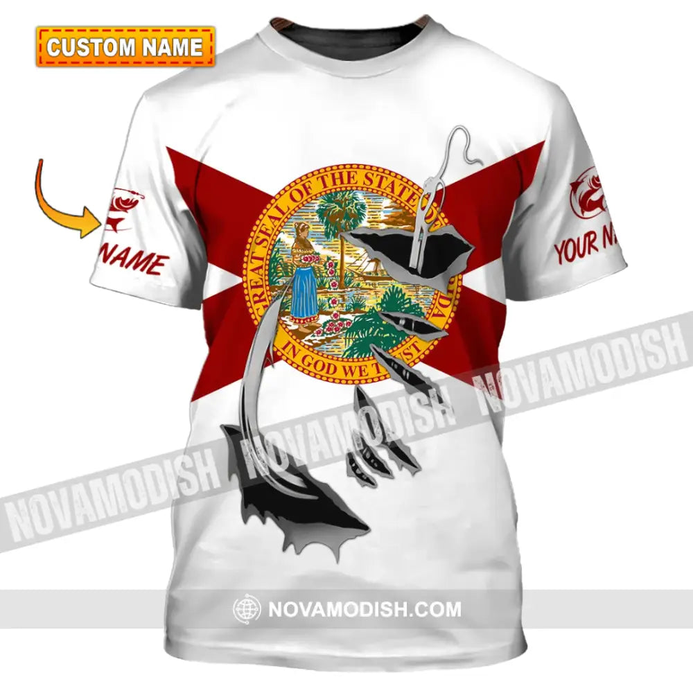 Unisex Shirt - Custom Name Fishing Florida Shirt T-shirt