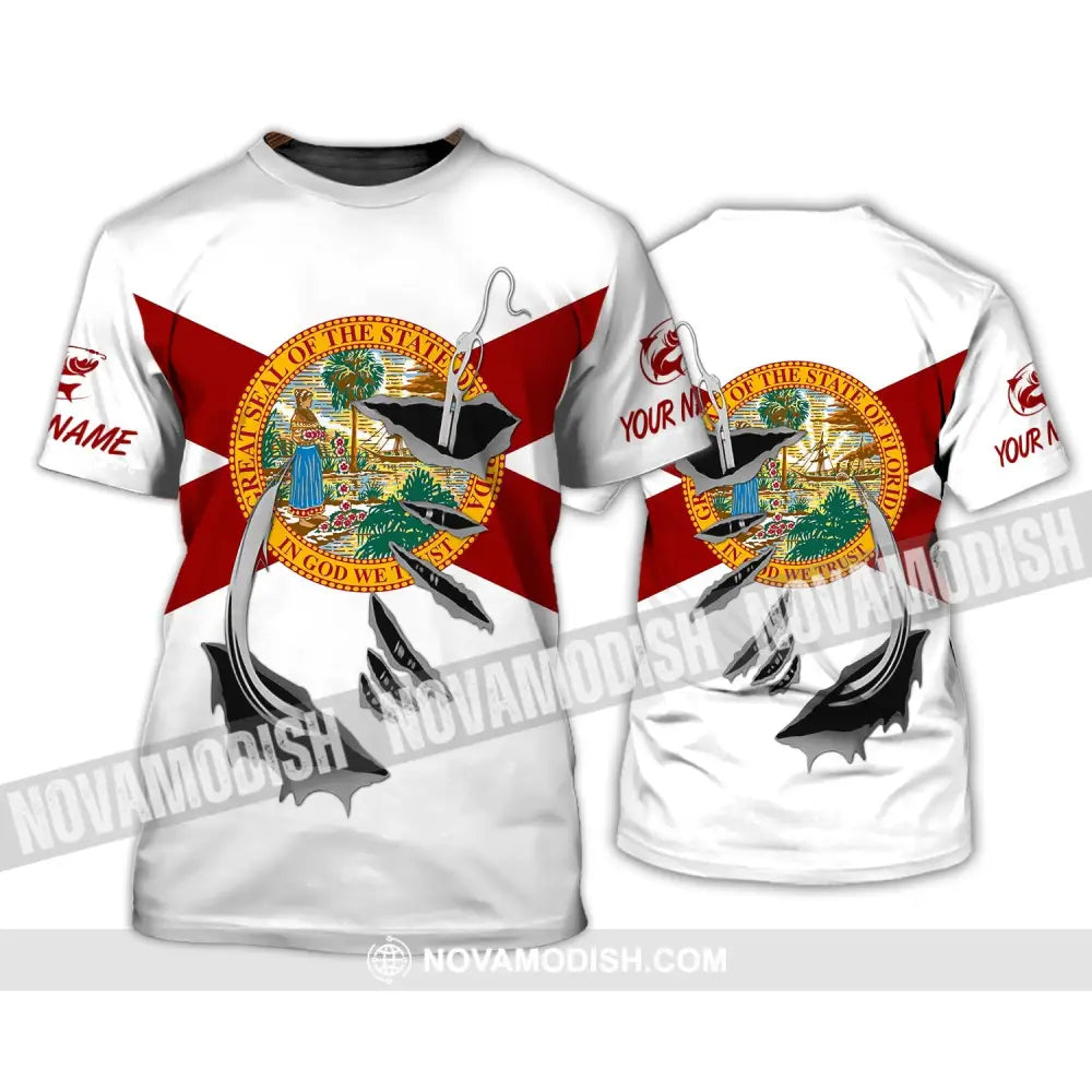 Unisex Shirt - Custom Name Fishing Florida Shirt T-Shirt / S T-shirt